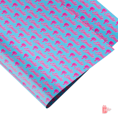 Personalized Barbie Gift Wrap Custom Name in Cursive Font Barbie Doll Silhouette on Pink Blue For Girls Women Teenagers 24in Wide MakerPlace by Michaels